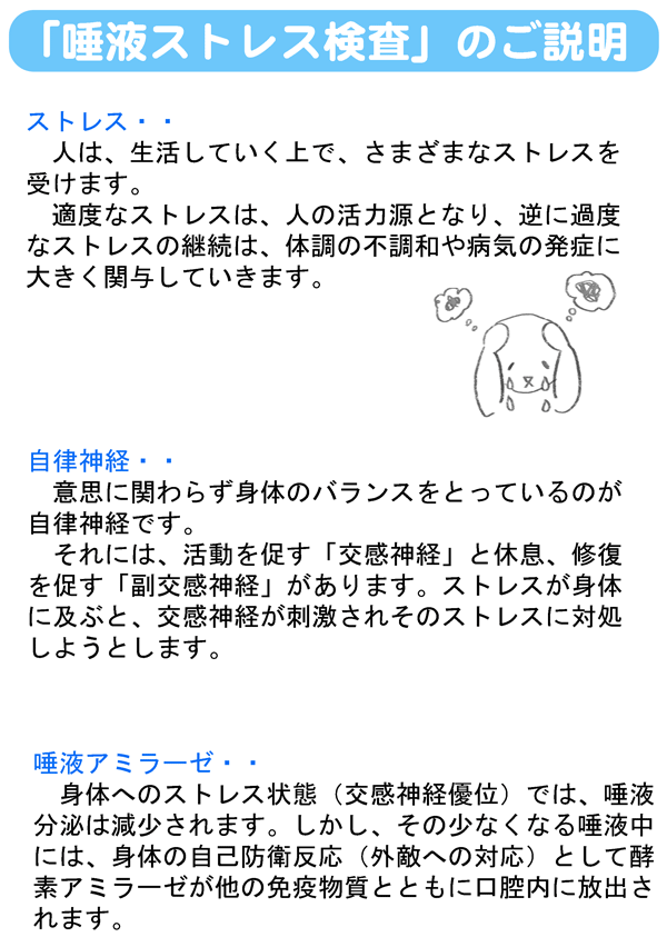 「唾液ストレス検査」のご説明